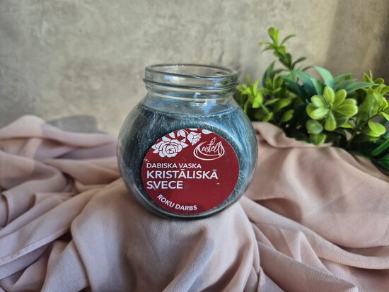 Kadiķa aromāta kristāliskā svece
