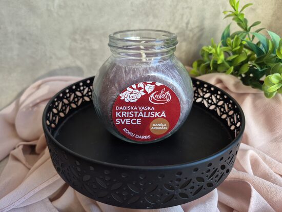 Kanēļa aromāta kristāliskā svece