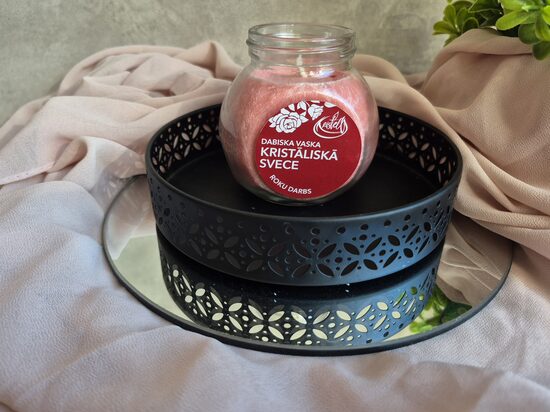 Vaniļas aromāta kristāliskā svece