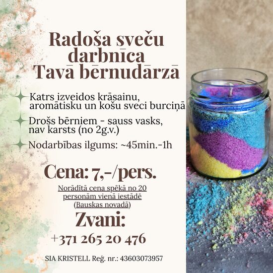 Sveču darbnīca BĒRNUDĀRZĀ