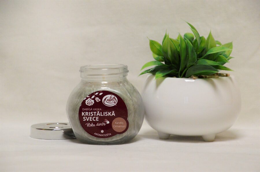 Kanēļa aromāta kristāliskā svece